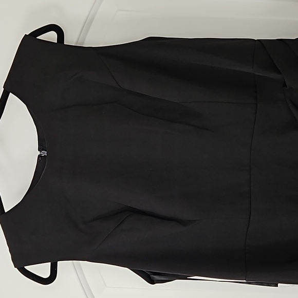 Ieena for Mac DuggalSleeveless Faux Wrap Dress with Feather Detail - Picture 6 of 6